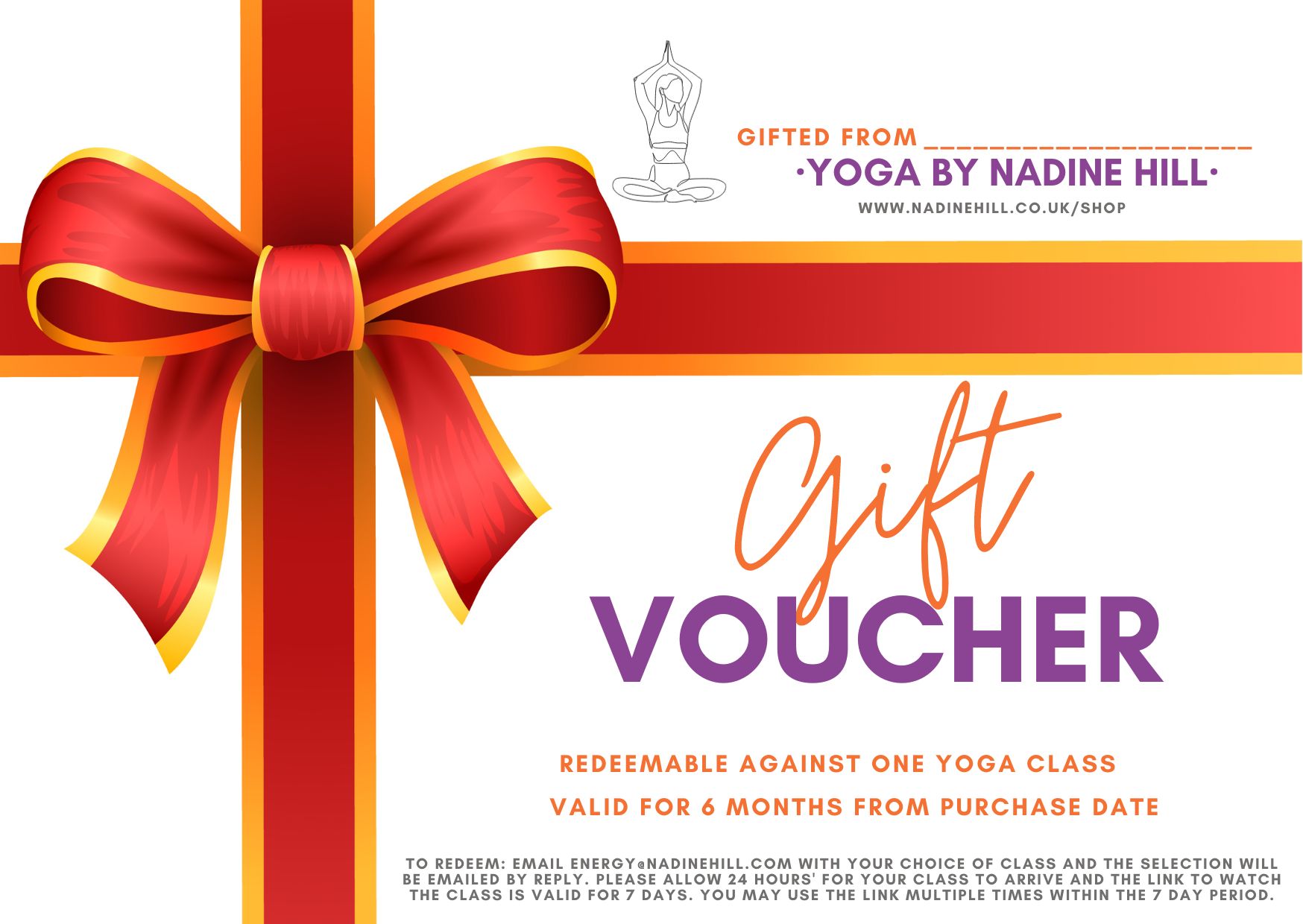 YOGA by Nadine Hill GIFT CARD