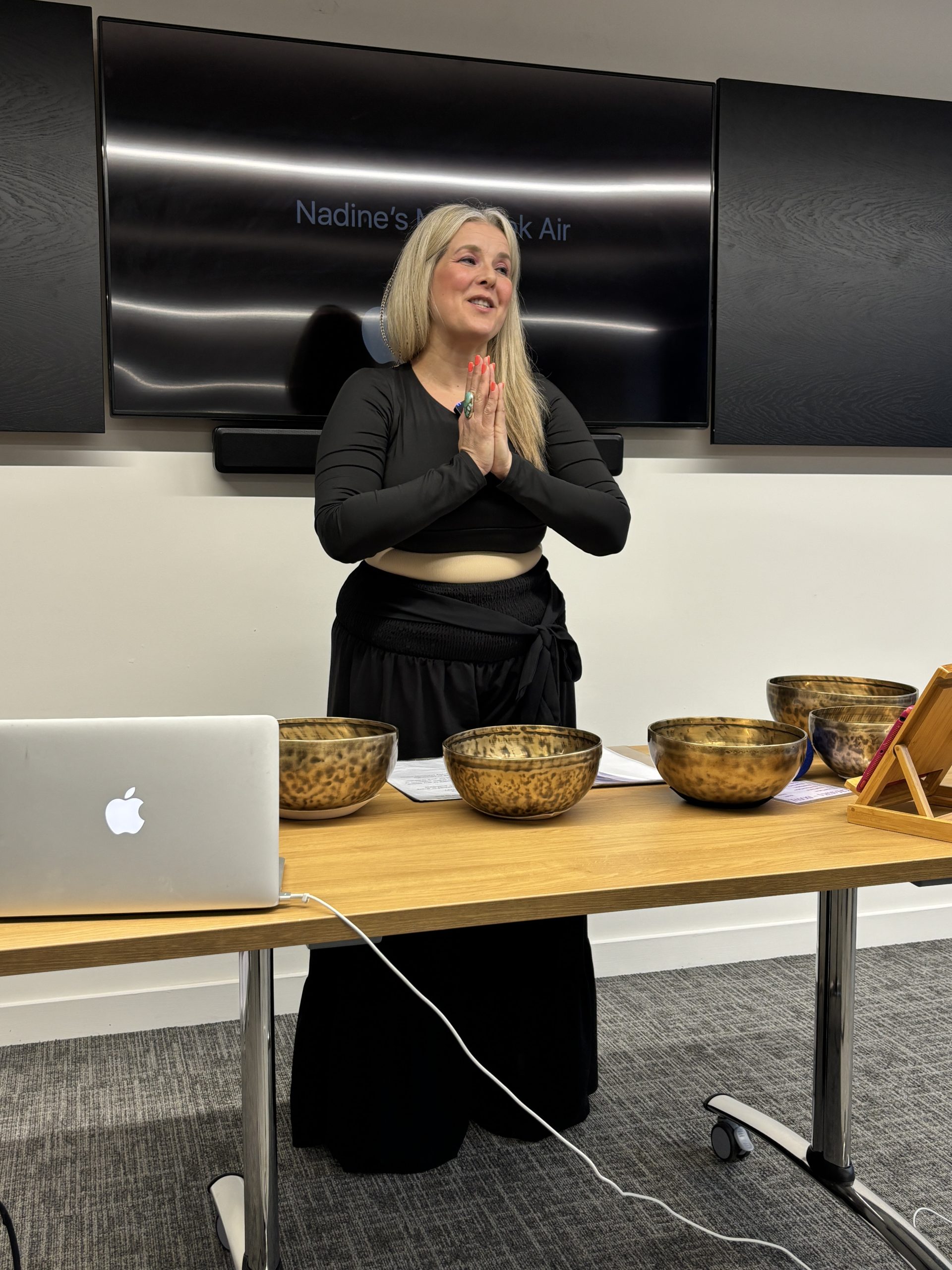 Yoga by Nadine Hill corporate presentation to Yorkshire Business Women, Leeds