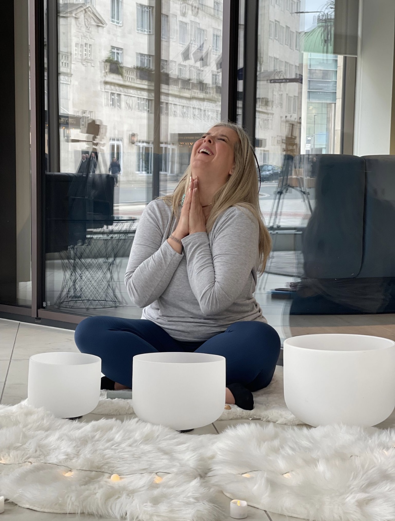 Happy heart, Yoga by Nadine Hill corporate client, Majestic, Leeds
