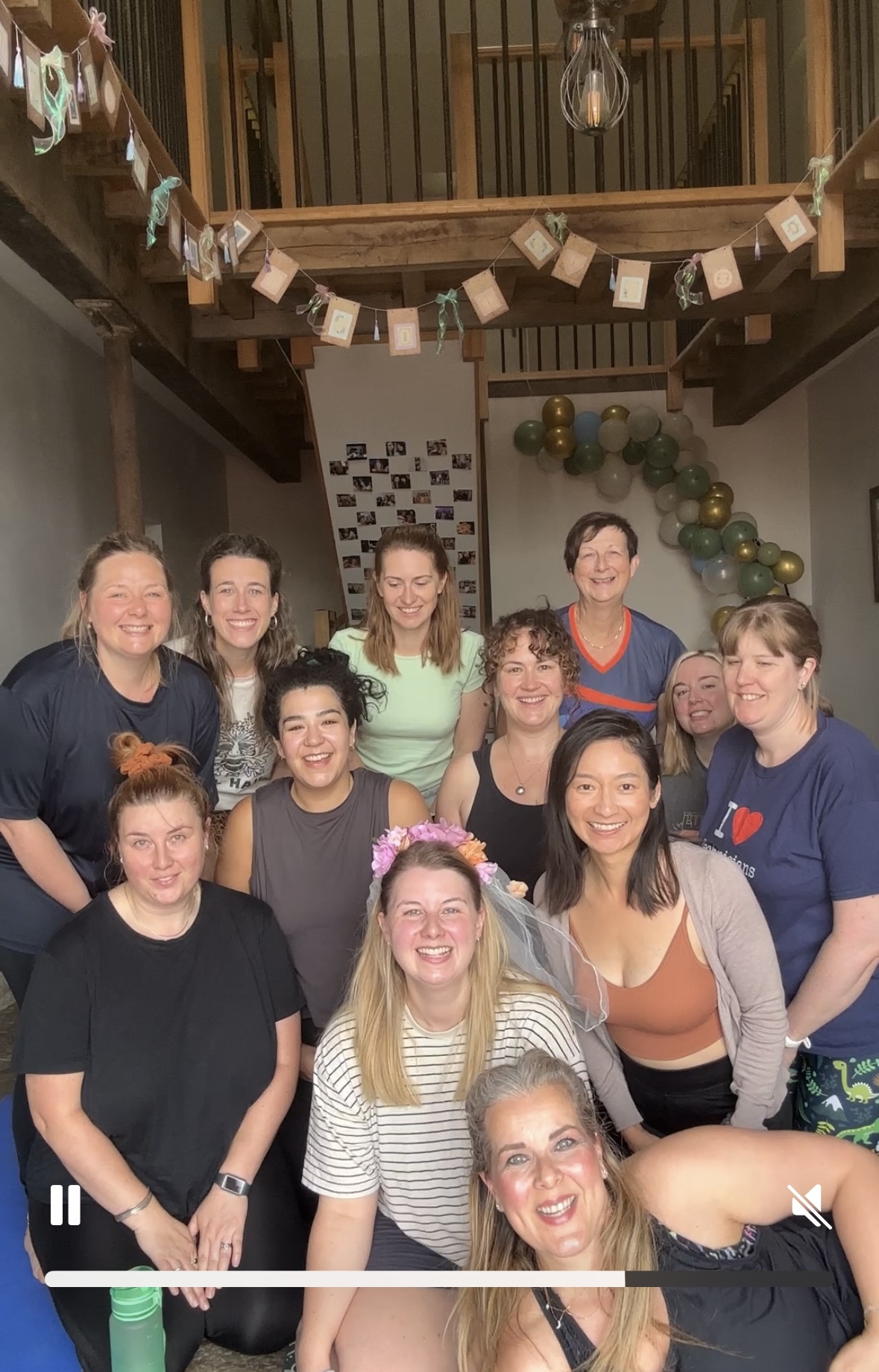 Team Bride at Hen do yoga (Zen do)